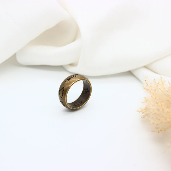 True Love's Promise Unisex Brass Ring
