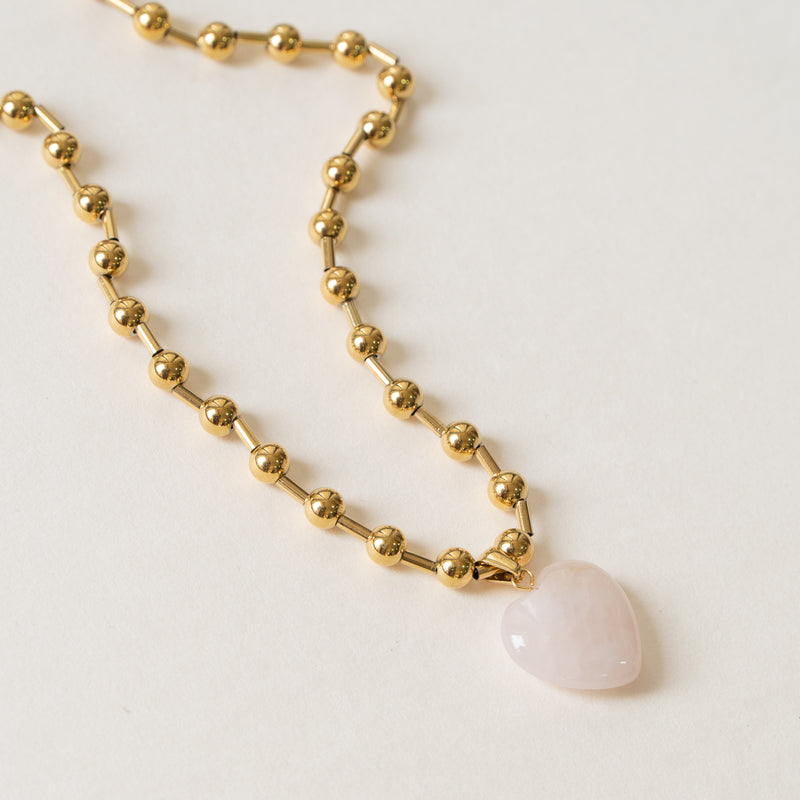 Bubblegum Heart Statement Necklace