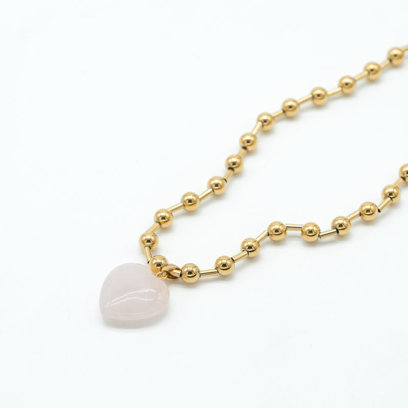 Bubblegum Heart Statement Necklace