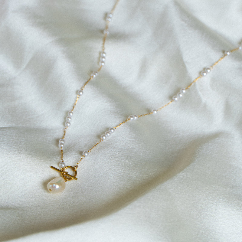 Ethereal Pearl Drop Necklace