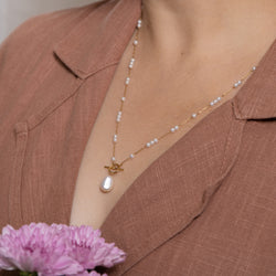 Ethereal Pearl Drop Necklace