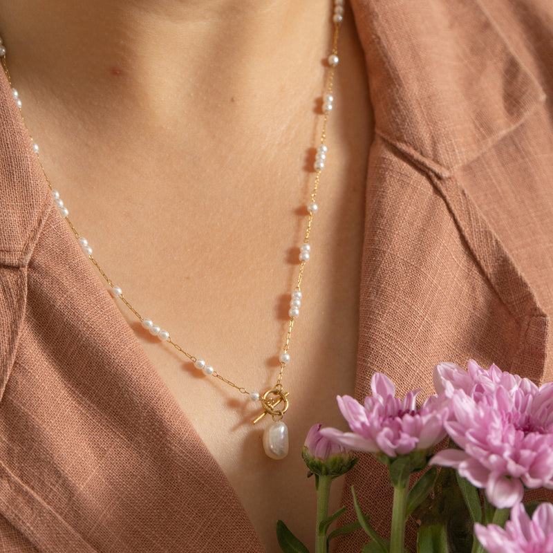 Ethereal Pearl Drop Necklace