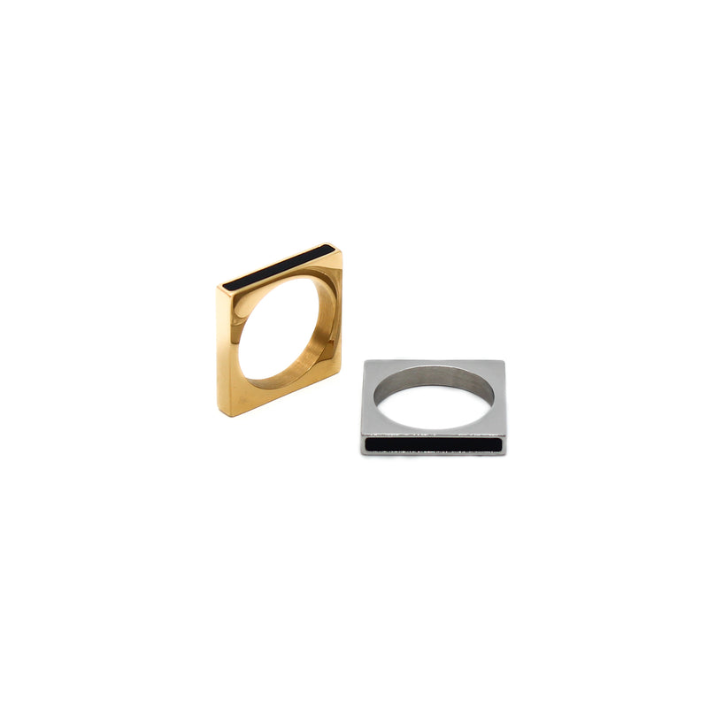 Modern Minima Unisex Rings - Set of 2