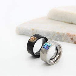 Hammered Hues Ring - Set of 2