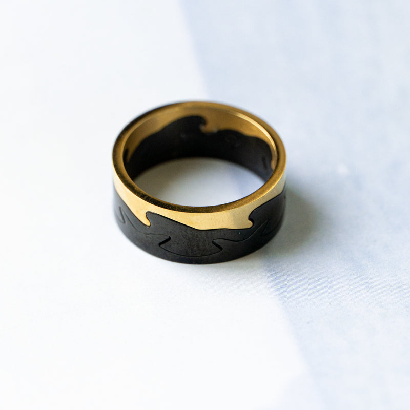 Unisex 14k Yellow Gold Diamond Ring - Grimal Jewelry
