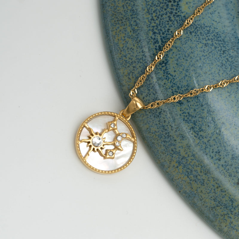 Celestial Charm Necklace - White