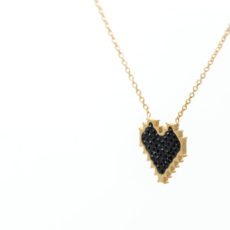 Pixelated Heart Necklace