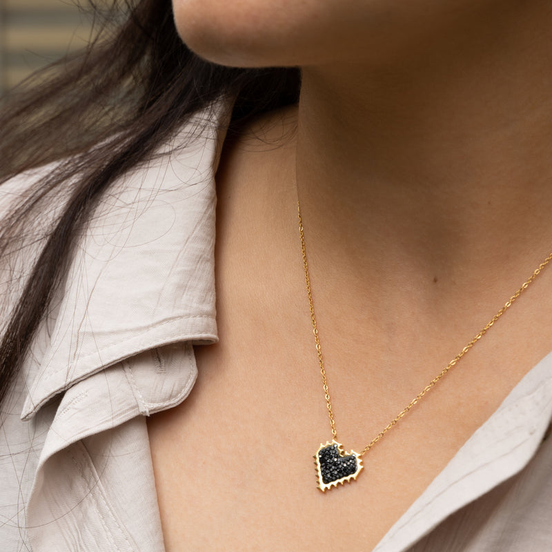 Pixelated Heart Necklace