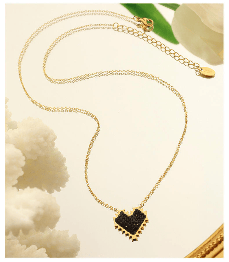 Pixelated Heart Necklace
