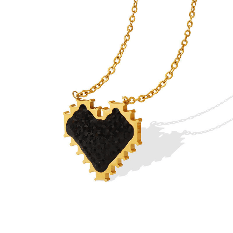 Pixelated Heart Necklace