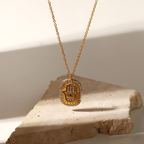 Hamsa Shimmer Necklace