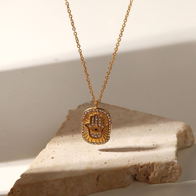 Hamsa Shimmer Necklace