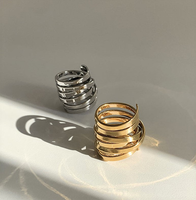 Silver Halo Stack Ring
