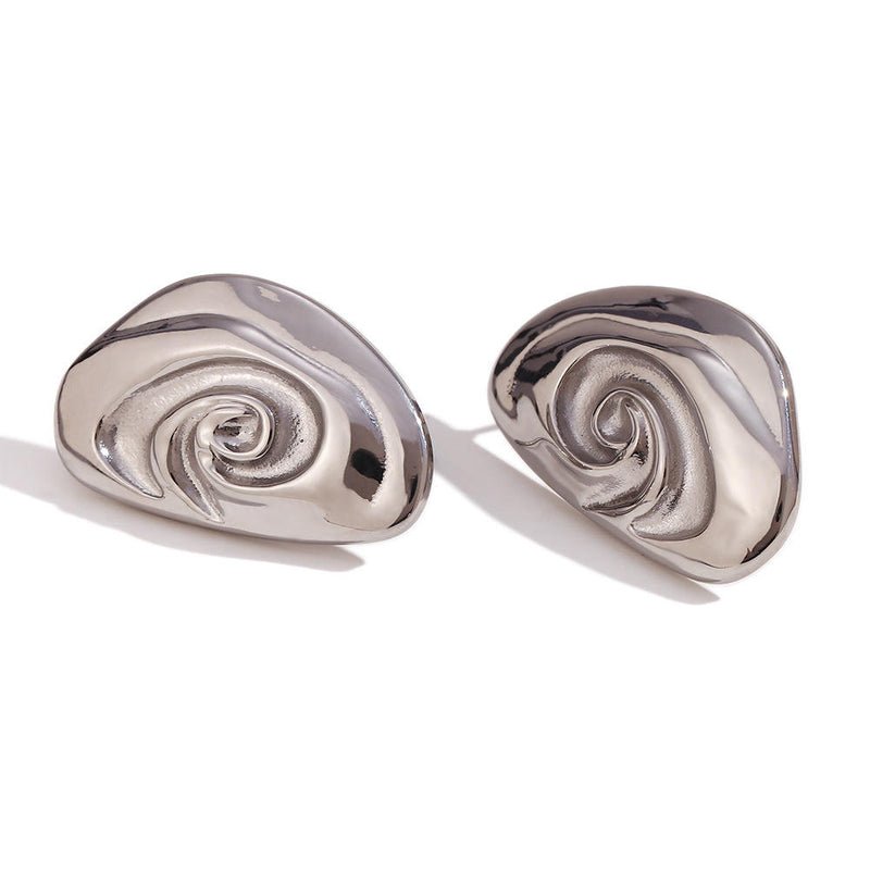 Tempest Twist Silver Earrings