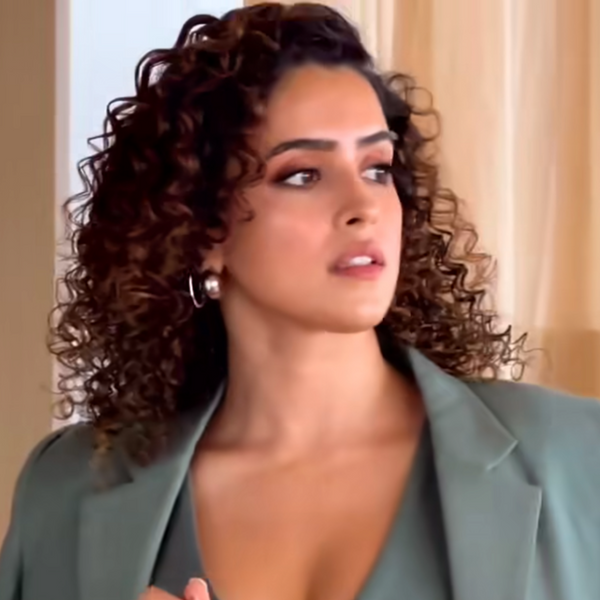 Sanya Malhotra in Silver Radiant Studs