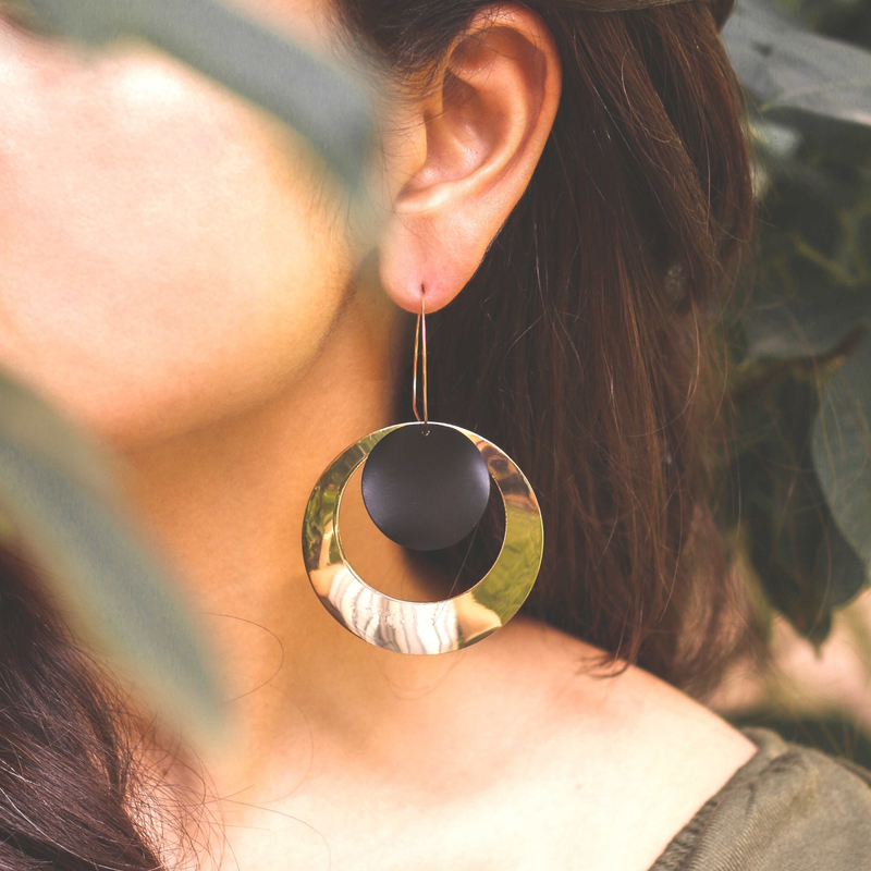 Hoop Earrings Side View Designed By FASHKA