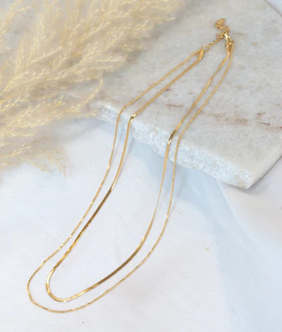 Dual Chain Necklace by FASHKA