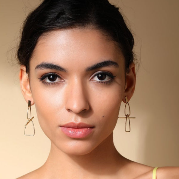 Forever Entwined Dangler Earrings by FASHKA | front look