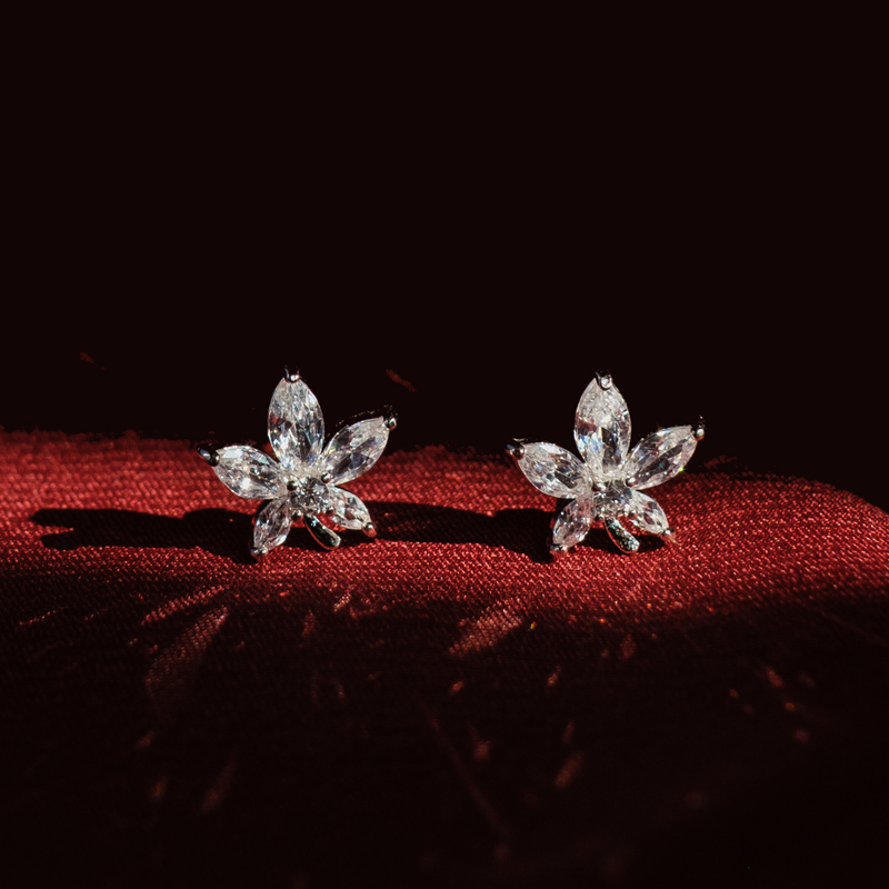 Ethereal Flower Stud Earrings by FASHKA