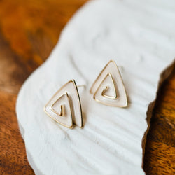 Snowy Maze Stud Earrings by FASHKA
