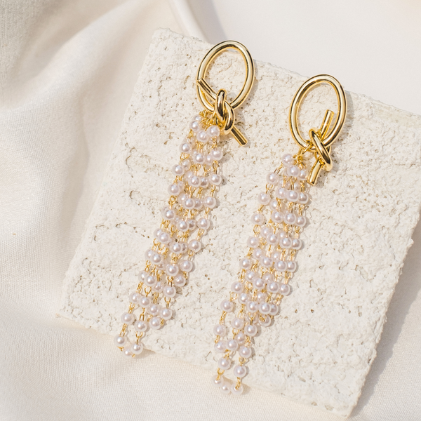 Pearl Descend Dangler Earrings