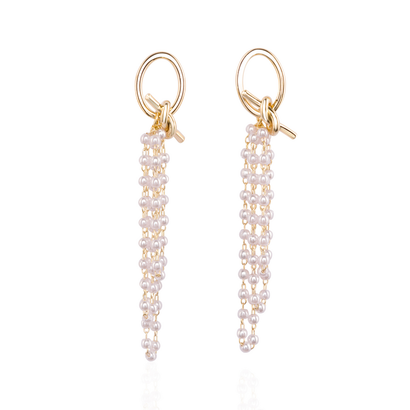 Pearl Descend Dangler Earrings