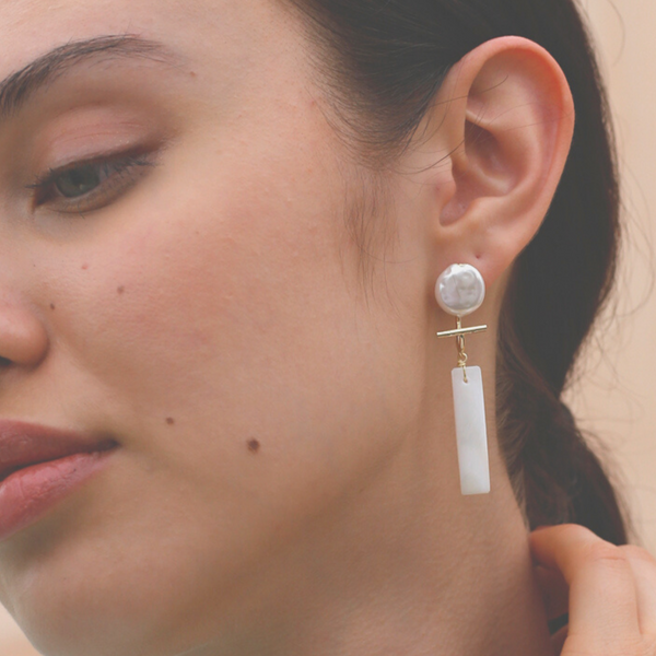 Pearl Nova Dangler Earrings