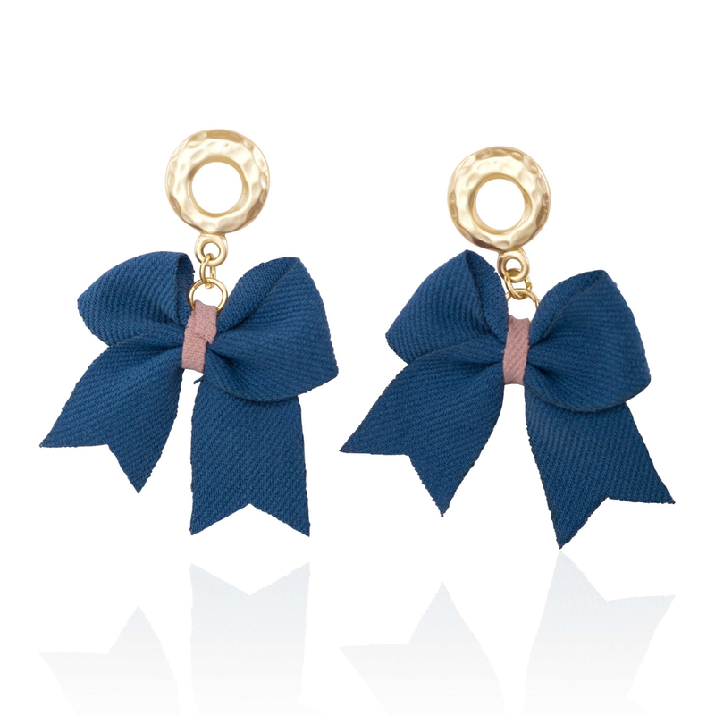 Bow-Licious Blue Earrings