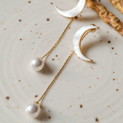 Celestial Luna Drops Multiway Earrings by FASHKA