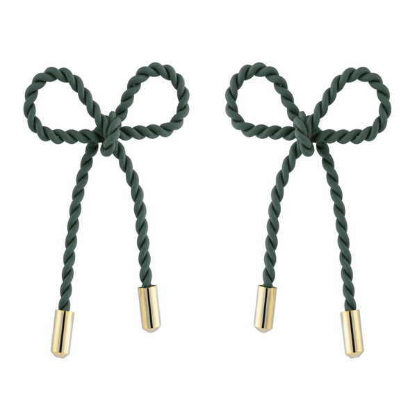 Twisted Bow Stud Earrings by Fashka
