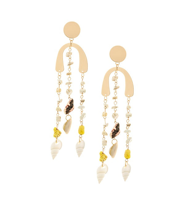 Boho Lines Long Dangler Earrings