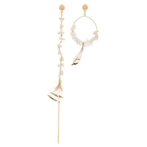 Uneven Boho Dangle Earrings by Fashka