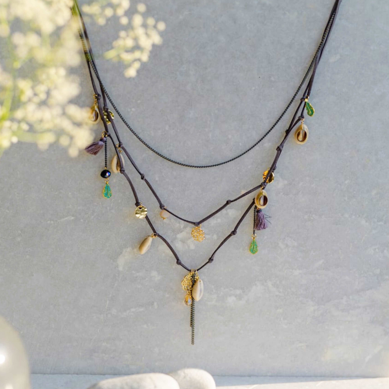 Boho Layered Necklace by FASHKA