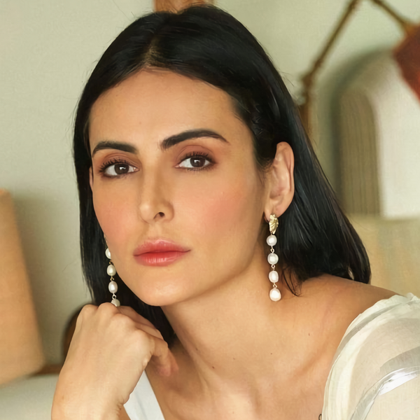 Pearl Cascade Dangler Earrings