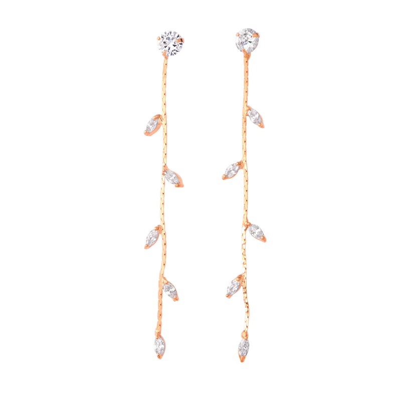 Crystal Cascade Dangler Earrings