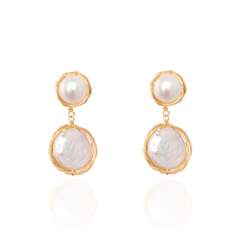 Vintage Love Pearl Earrings