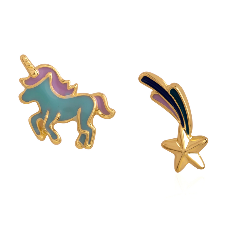 Unicorn Love Mismatched Stud Earring - Without Background Image