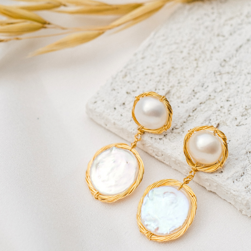 Vintage Love Pearl Earrings