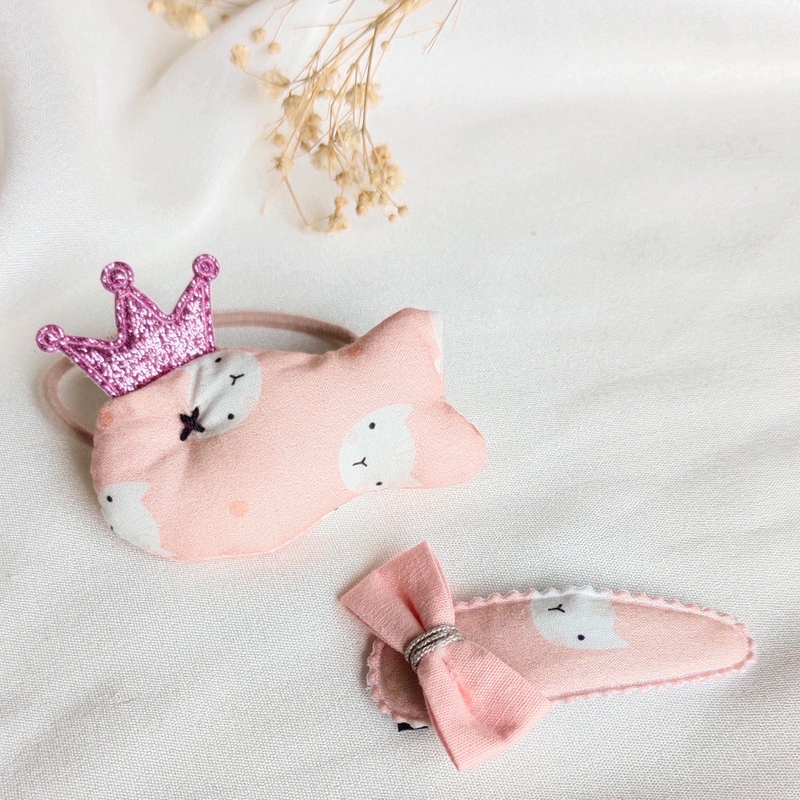 Pretty Pink Hair Accessories. Set of 2.