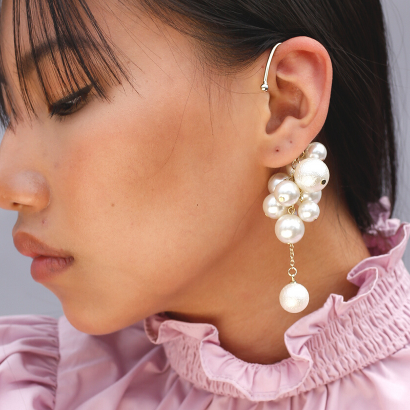 Pearl Paradise Single Cuff Earrings FASHKA