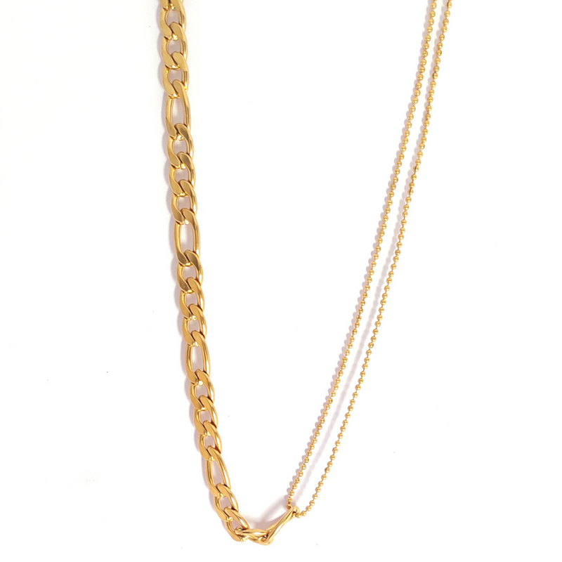 Half and Half Unisex Chain Neckalce