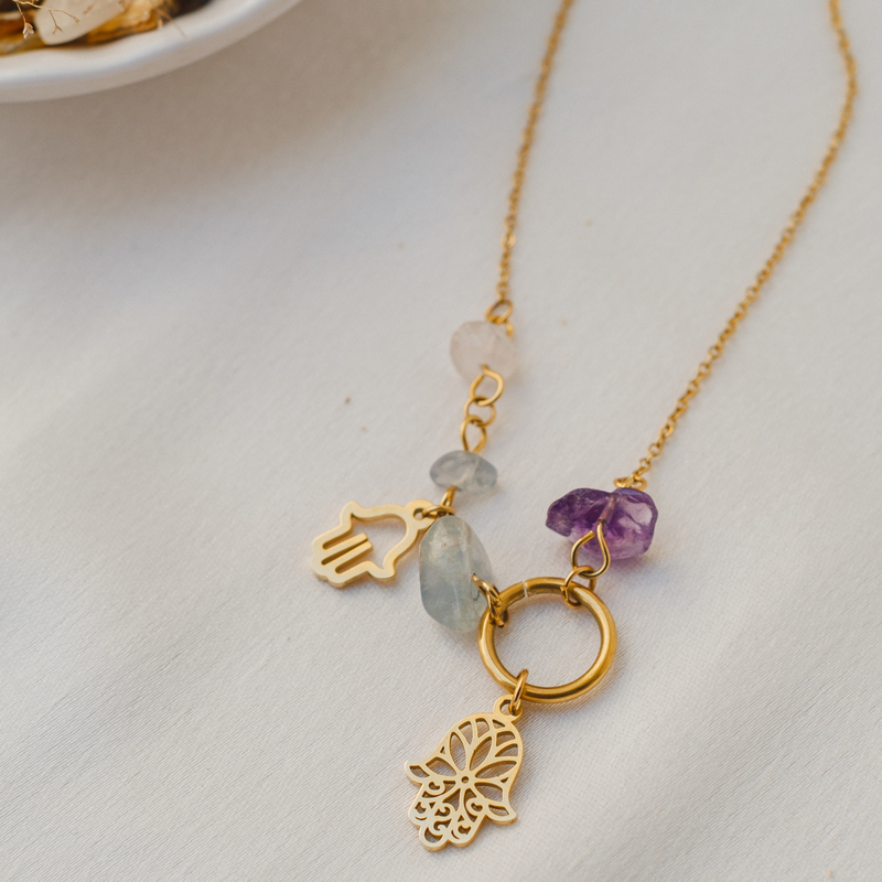 Hamsa Amulet Necklace by FASHKA