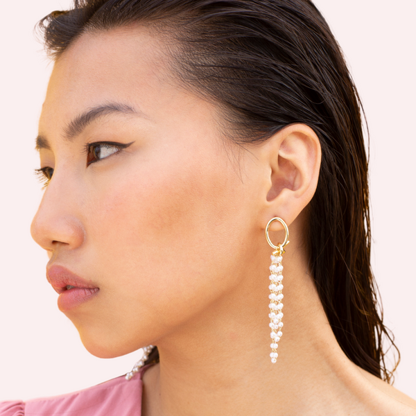 Pearl Descend Dangler Earrings